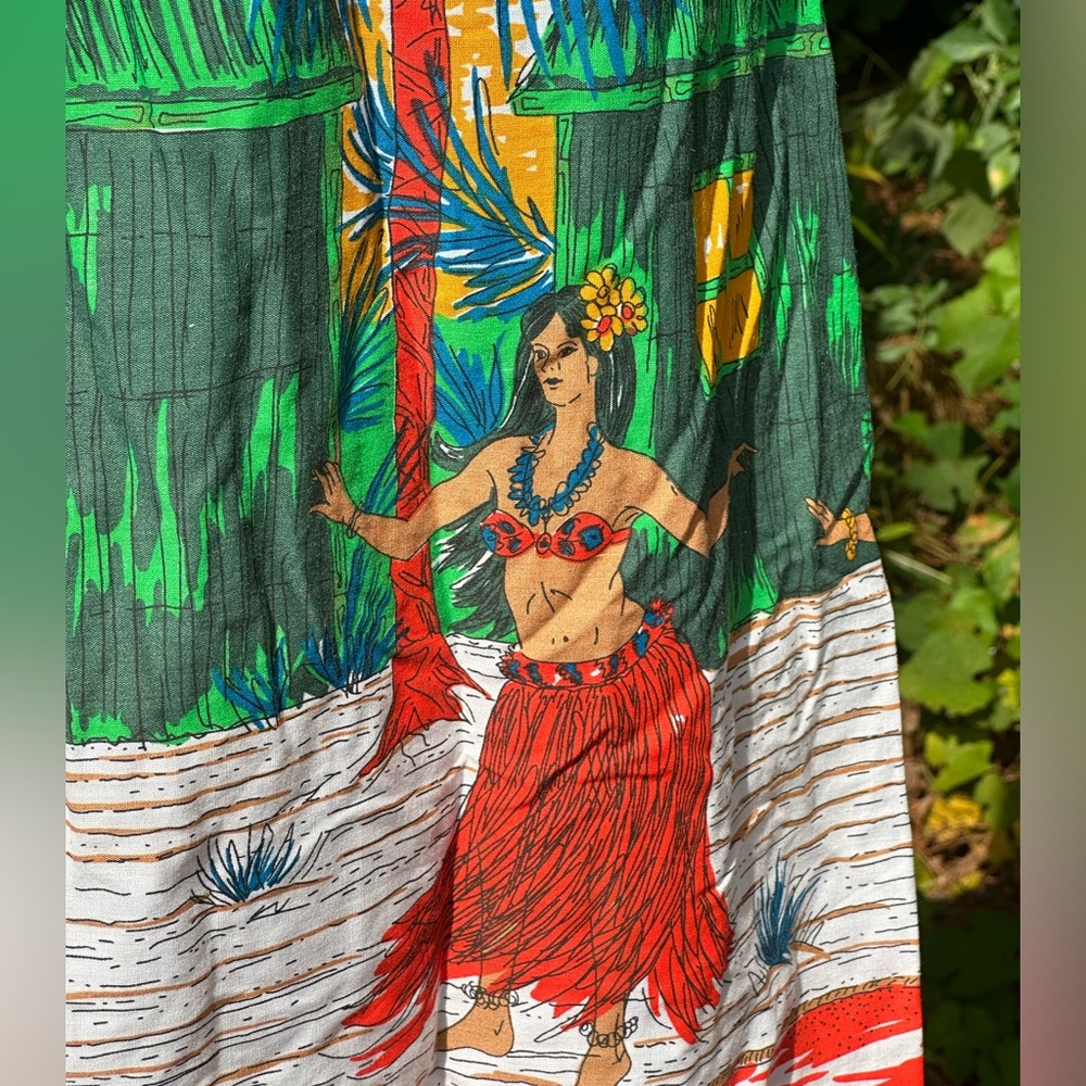 Beach Tropical Vintage Handmade Tiki Hula Girl Hawaiian Small Strapless Cute - Picture 7 of 11